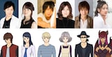 左からレイ役の逢坂良太、アンナ役の瀬戸麻沙美、タイラ役の柿原徹也、ハル役の金元寿子、エイスケ役の羽多野渉、ザムザ役の千眼美子。