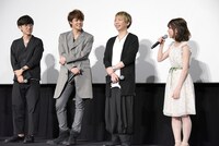 左から櫻井孝宏、宮野真守、諏訪部順一、小澤亜李。