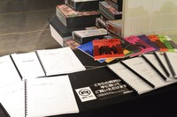 「DEVILMAN crybaby SABBATH SHIBUYA」展示の様子。