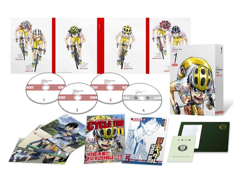 「弱虫ペダル GLORY LINE」Blu-ray / DVD BOX第1巻の展開図。