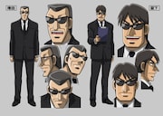 権田(CV:小山力也)、堂下浩次(CV:江口拓也)キャラクター設定画