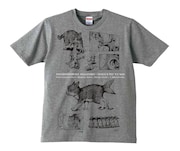 「諸星大二郎×ヒグチユウコ コラボレーションTシャツ『ボリス』」(グレー)