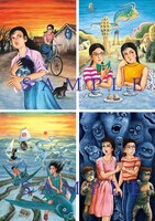 「『栞と紙魚子』大判カード 4種セット」