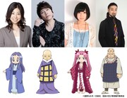 上段左から岡村明美、置鮎龍太郎、佐倉綾音、竹内良太。下段左からえい、顕如、如春尼、下間頼廉。