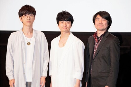 左から櫻井孝宏、福山潤、土屋康昌。