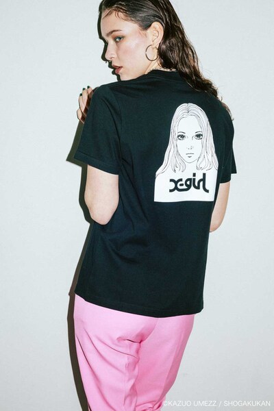 「KAZUO UMEZZ FOR X-GIRL FACE S/S REGULAR TEE」（ブラック）