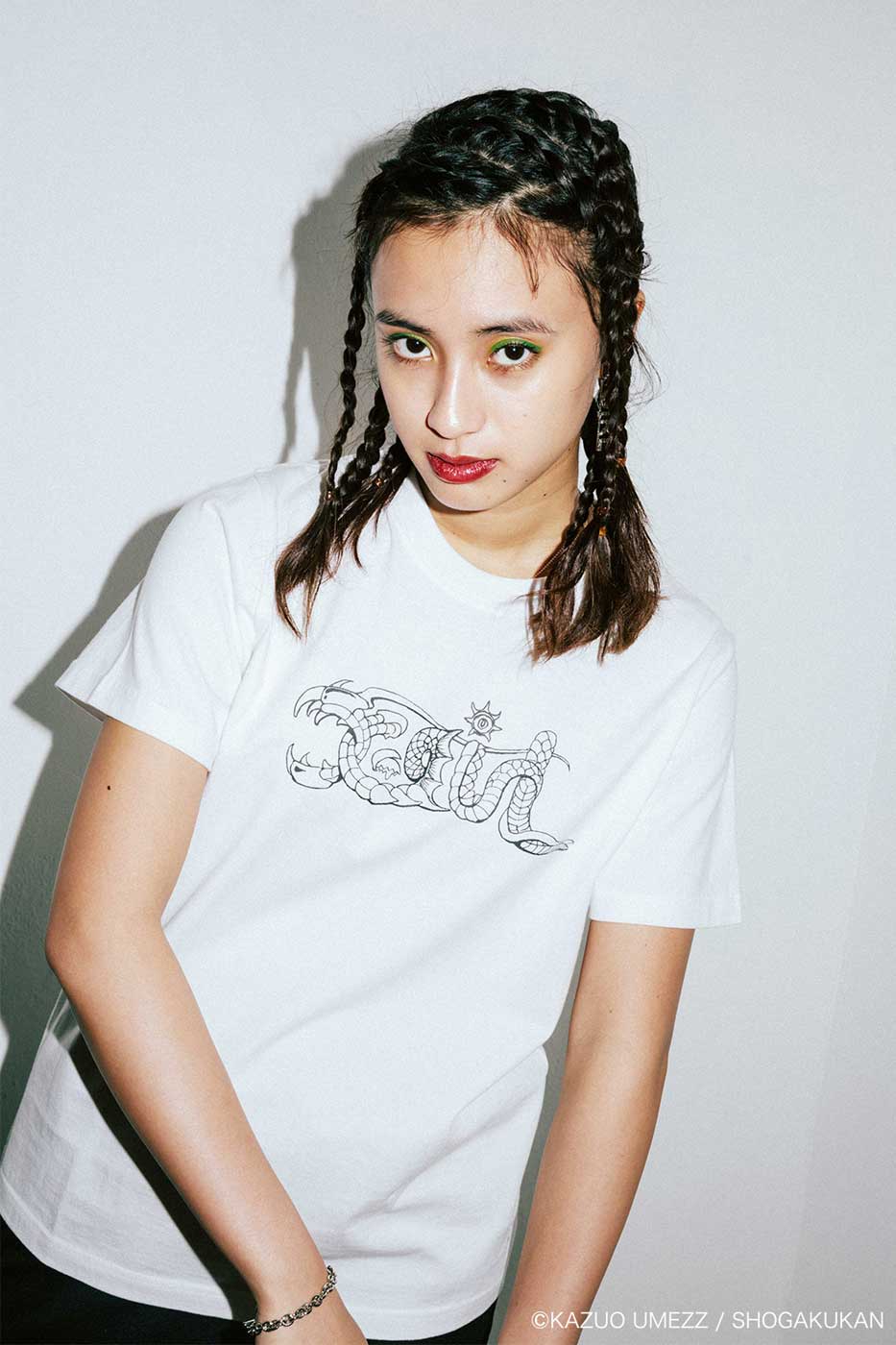「KAZUO UMEZZ FOR X-GIRL FACE S/S REGULAR TEE」（ホワイト）