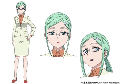 白石こがねの設定画。竜造寺隆の秘書的存在。