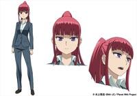 鷹取紅華の設定画。グランドパラディンの1人で、気が強く戦況を読み解く能力に長ける。