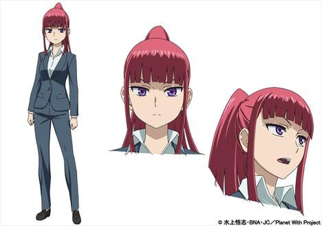 鷹取紅華の設定画。グランドパラディンの1人で、気が強く戦況を読み解く能力に長ける。