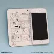 「ぼのぼの iPhoneケース」の中面には、表側と同じ単行本43巻に収録されている4コママンガをプリント。ページ端のパラパラマンガも再現されている。