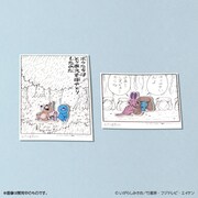 「ぼのぼの ピンズ」は「雨宿り」「しまっちゃうおじさん」の2種を用意。台紙には、マンガの1シーンがそのままプリントされている。