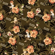 「マカロニほうれん荘」ボタニカル柄アロハシャツ