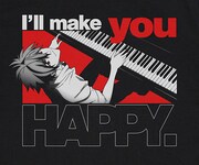 「渚カヲルとピアノ Tシャツ」