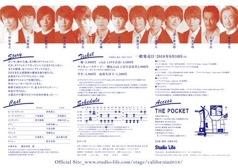 舞台「カリフォルニア物語」チラシ裏