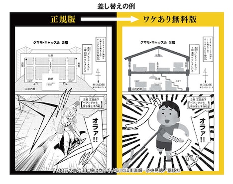 「ワケあり無料版」のサンプル。