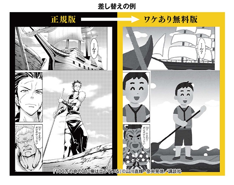 「ワケあり無料版」のサンプル。