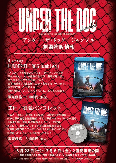 アニメ「UNDER THE DOG Jumbled」物販情報。