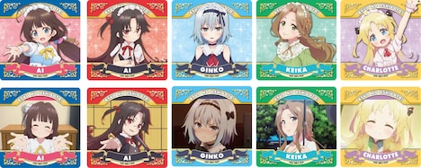 ドリンク注文でもらえるノベルティのコースター（全24種）。