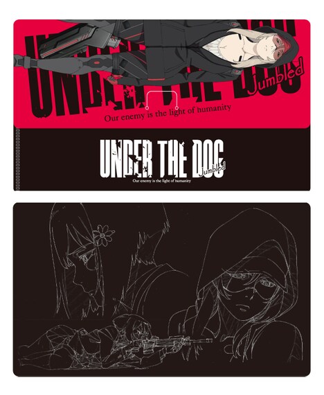 アニメ「UNDER THE DOG Jumbled」入場者特典のクリアチケットホルダー。