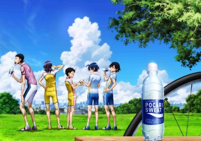 「弱虫ペダル GLORY LINE」、大塚製薬ポカリスエット、西武鉄道のトリプルコラボによるビジュアル。
