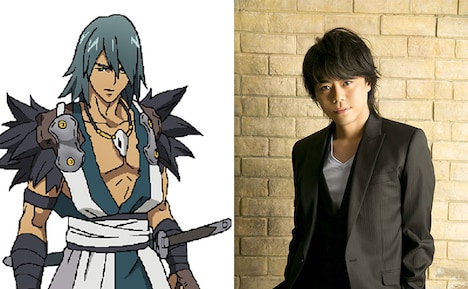 藤原保輔のキャラクタービジュアルと浪川大輔。