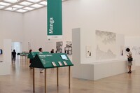 マンガ部門の展示コーナー。