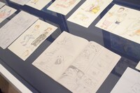 「夜明け告げるルーのうた」の展示コーナー。