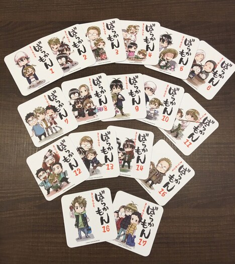 「ばらかもんカフェ」でもらえるコースター。