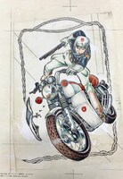 「ワイルド7 1973-74 地獄の神話 ［生原稿ver.］」に封入されている複製原画の1種。