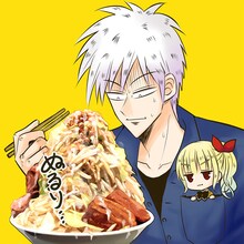 鳴見なるが描いた「アカギ」のトリビュートイラスト。