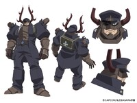 本多忠勝役のキャラクター設定画。