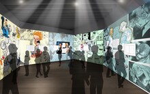 「HUNTER×HUNTER」の展示空間イメージ。(c)POT(冨樫義博)1998-2018年