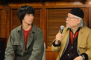 星野鉄郎に扮した前田旺志郎についてコメントを求められた松本零士。