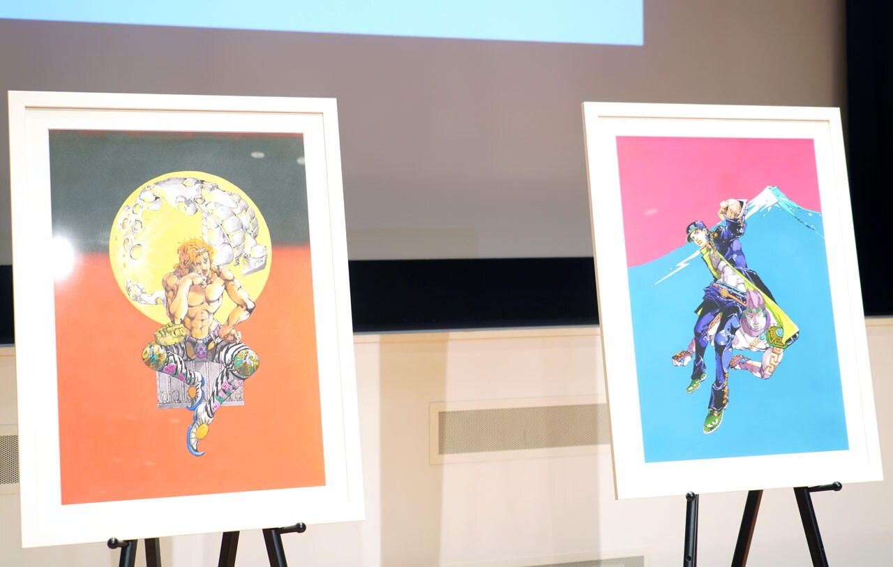 左から「荒木飛呂彦原画展 JOJO 冒険の波紋」大阪会場、東京会場の
