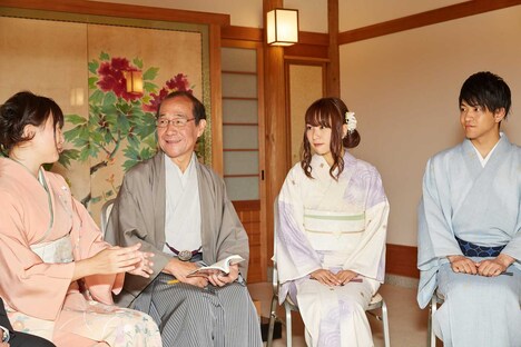 表敬訪問の様子。