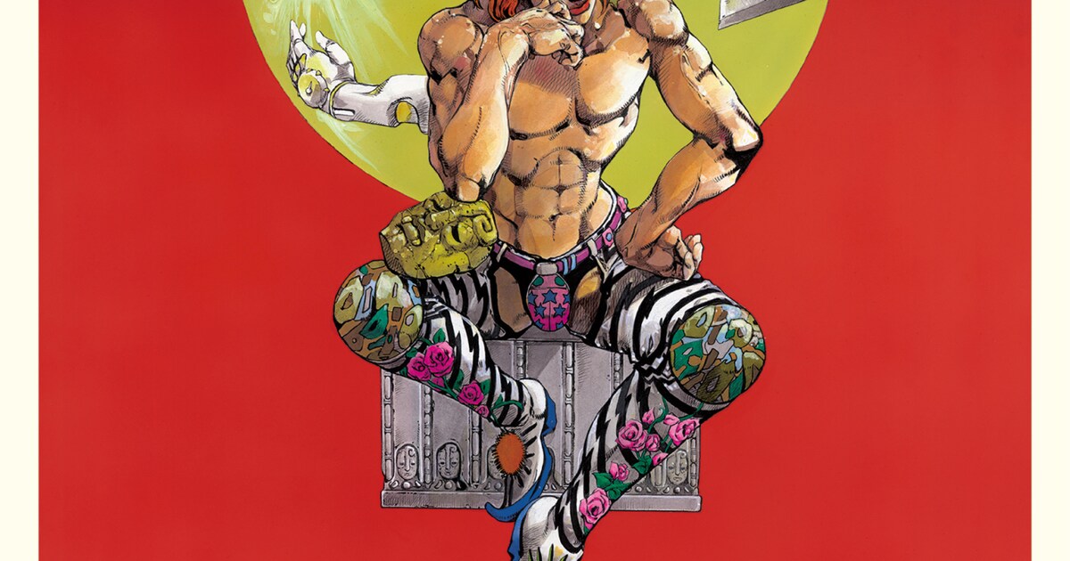 荒木飛呂彦原画展 JOJO 冒険の波紋」大阪会場の展覧会キービジュアル 