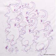 「ユニコ」をモチーフにしたTシャツ。