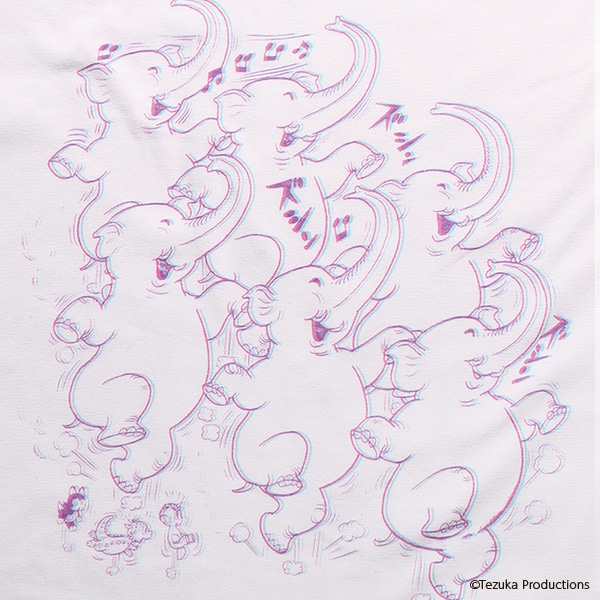 「ユニコ」をモチーフにしたTシャツ。