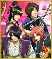 イベント開催記念のチケットに付属するミニ色紙。(c)空知英秋／集英社・テレビ東京・電通・BNP・アニプレックス