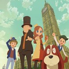 アニメ「レイトン」カトリーとレイトン教授が指差しポーズ決めるビジュアル