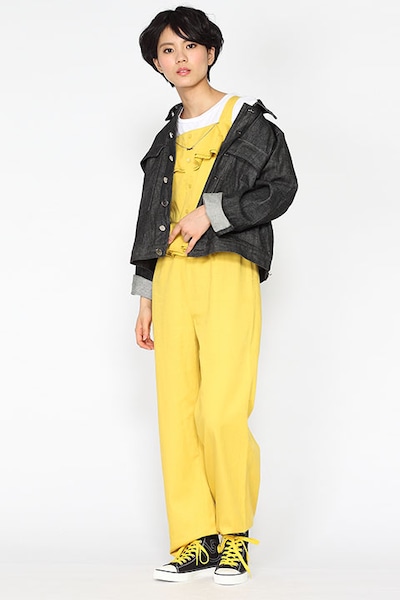 太公望モデルのコーディネート着用例。