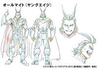 オールマイト（ヤングエイジ）のキャラクターデザイン。