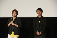 アニメ「BANANA FISH」第1話、2話先行上映会の様子。左から内田雄馬、野島健児。