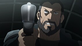 アニメ「RErideD－刻越えのデリダ－」PV第2弾より、ヴィドー・フェルカー（CV：佐々木啓夫）。