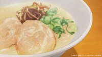 アニメ「ラーメン大好き小泉さん」第4話より。一風堂のラーメンが登場したシーン。