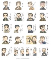 LINEスタンプ「漱石先生と仲間たち♪」の一覧。