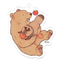 「クマたぬアクリルキーホルダー」
