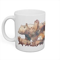 「クマたぬマグカップ」