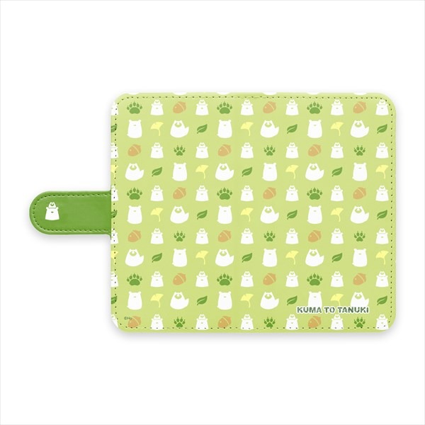 「クマたぬ手帳型Androidケース」